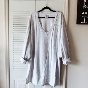 Free People Grey You And Me Pullover